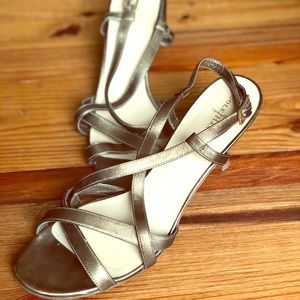 Cole Haan Metallic sexy strappy heels